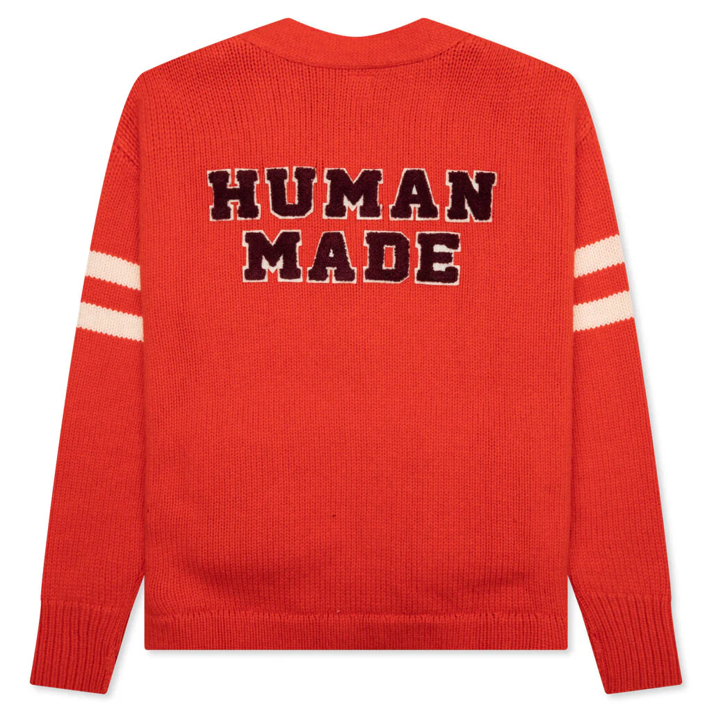 Low Gauge Knit Cardigan - Orange - Image 2