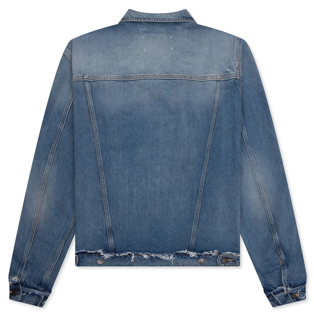 Denim Caban Jacket - Washed Blue - Image 2
