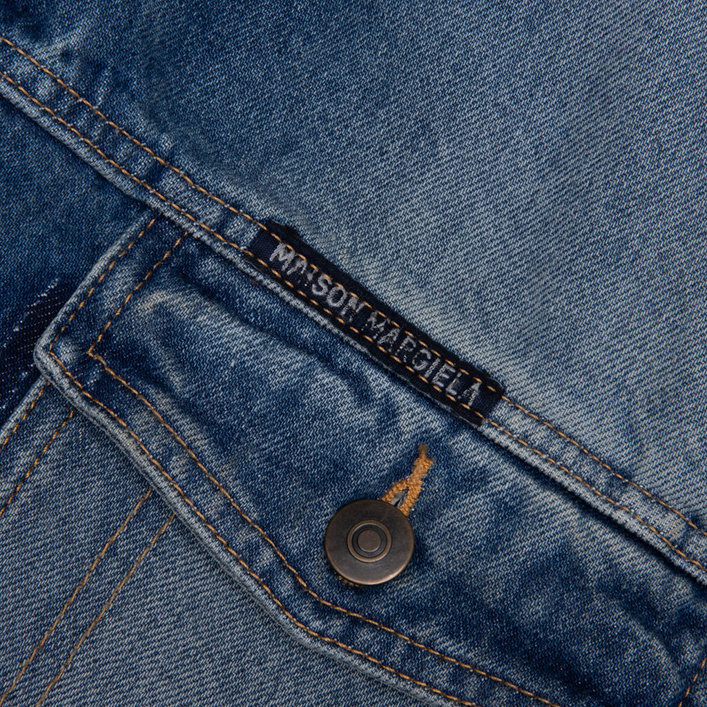 Denim Caban Jacket - Washed Blue - Image 3