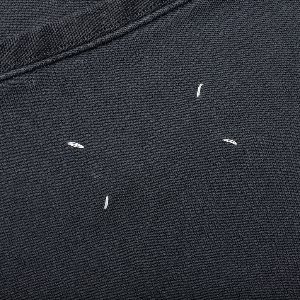 Reverse Applicated Stitch Logo Sweatshirt - Washed Black - Image 4