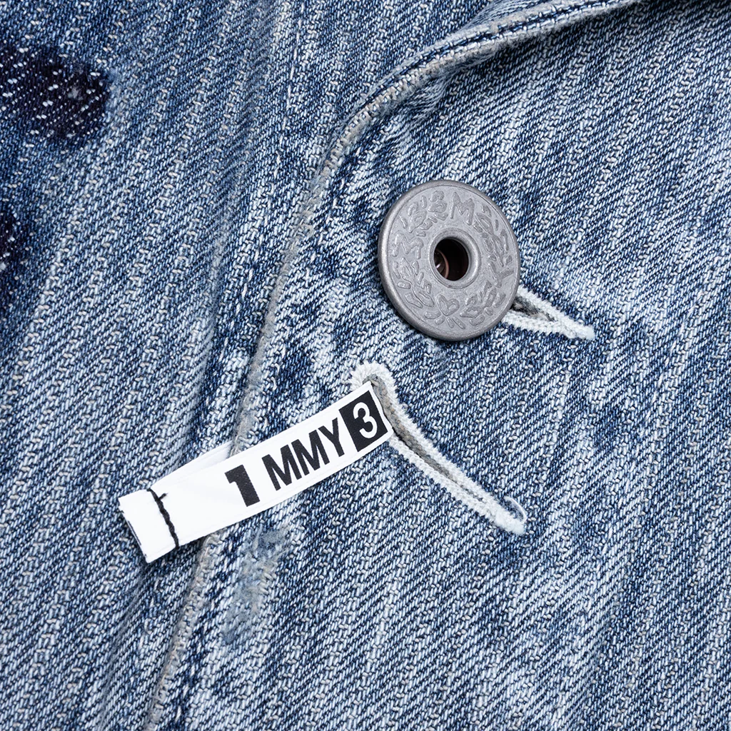 Aged Chore Jacket - Indigo - Image 3