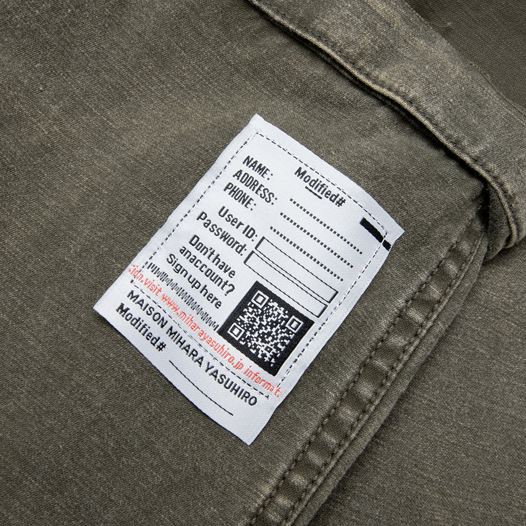 Cotton Satin Cargo Trousers - Dark Green - Image 4