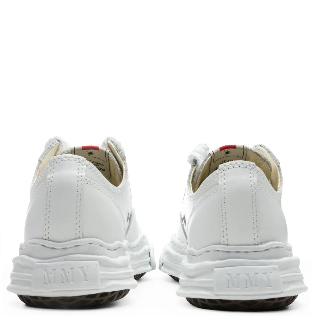 Hank Low OG Sole Toe Cap Leather Sneaker - White - Image 4
