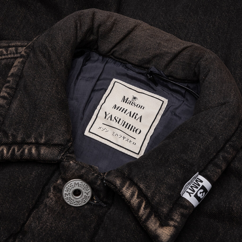 Puffer Denim Jacket - Black - Image 3
