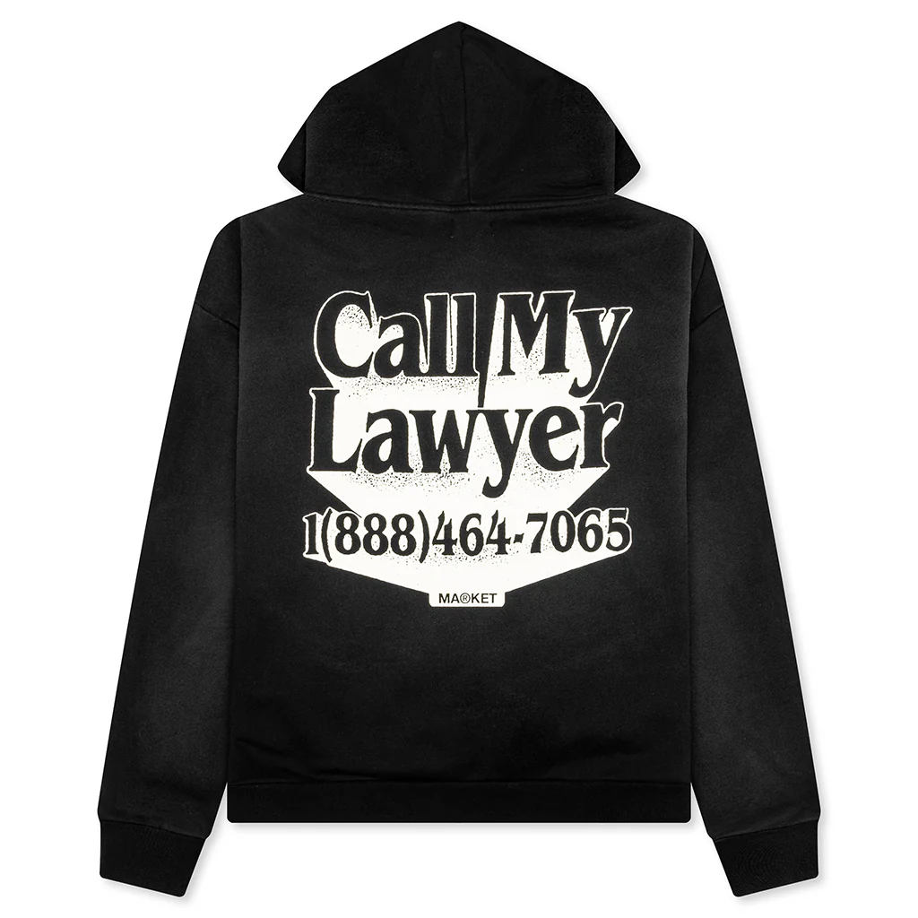 Call My Lawyer 3D Hoodie - Jet Set Black - Image 2