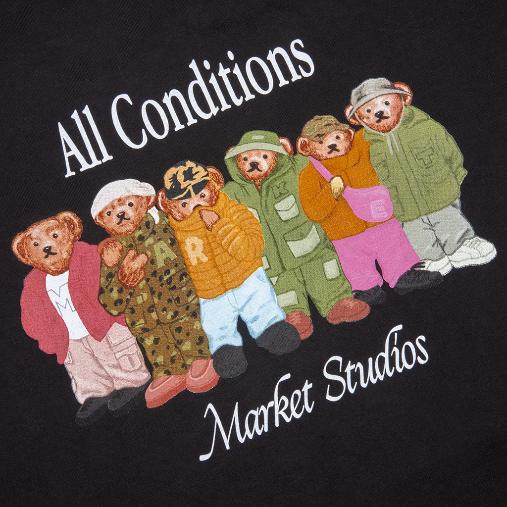 Gorpcore Bears T-Shirt - Washed Black - Image 3