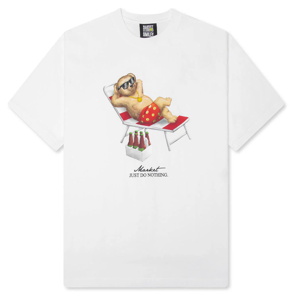 Smiley Bearly A Care T-Shirt - White