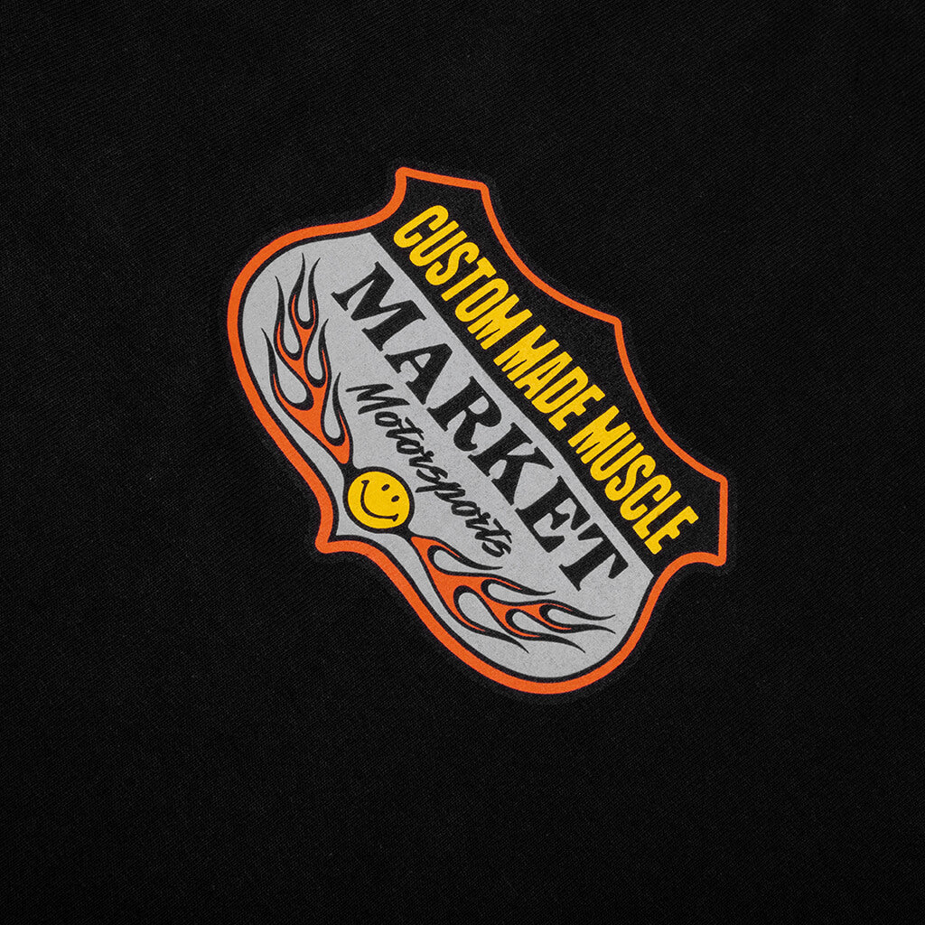 Smiley Burnt Rubber T-Shirt - Pirate Black - Image 3