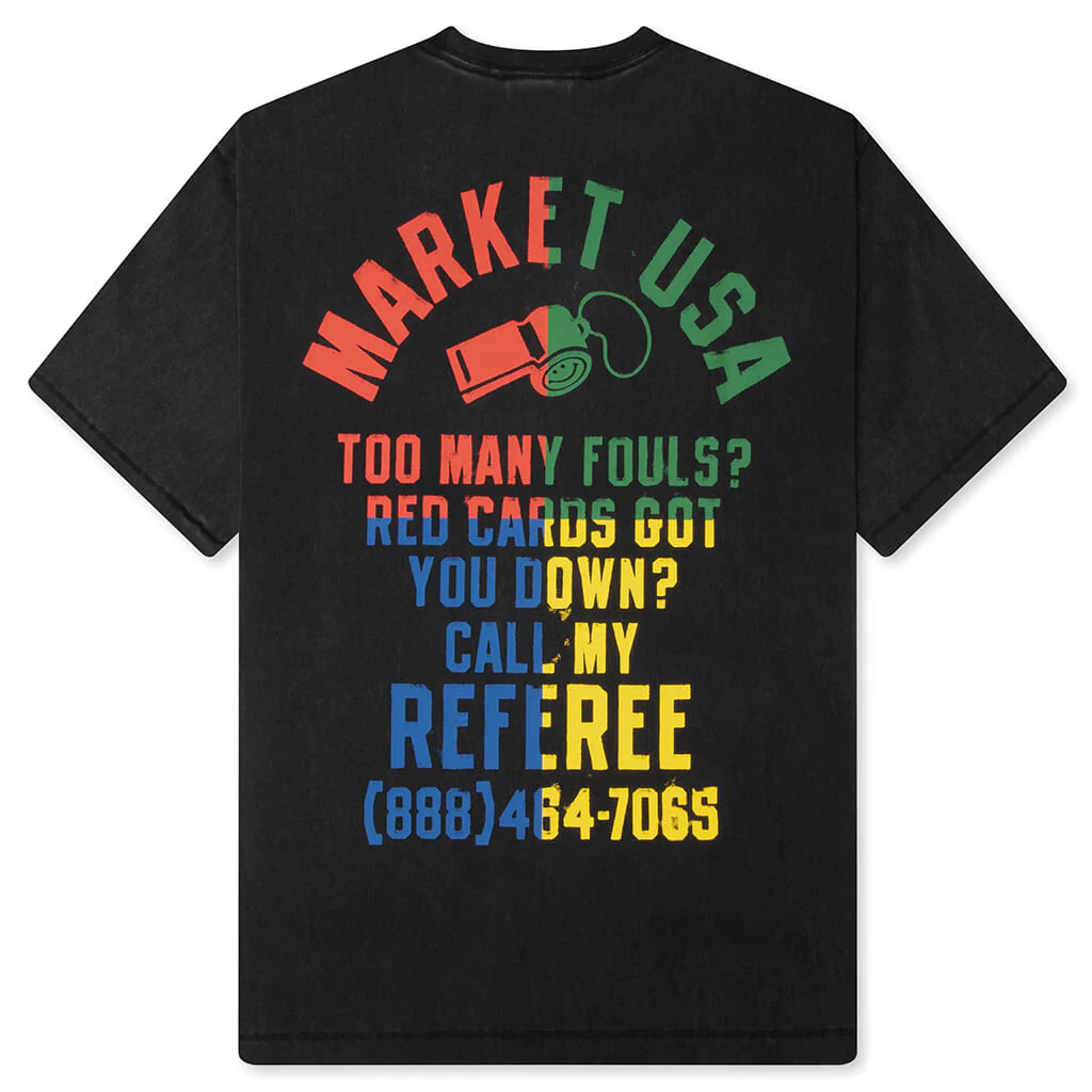 Smiley Foul Play T-Shirt - Washed Black - Image 2