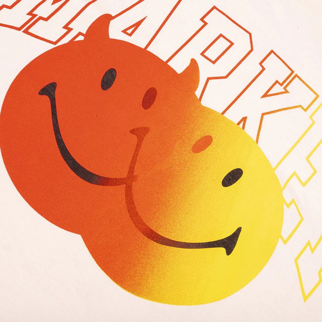 Smiley Good And Evil T-Shirt - Unbleached Cotton - Image 3