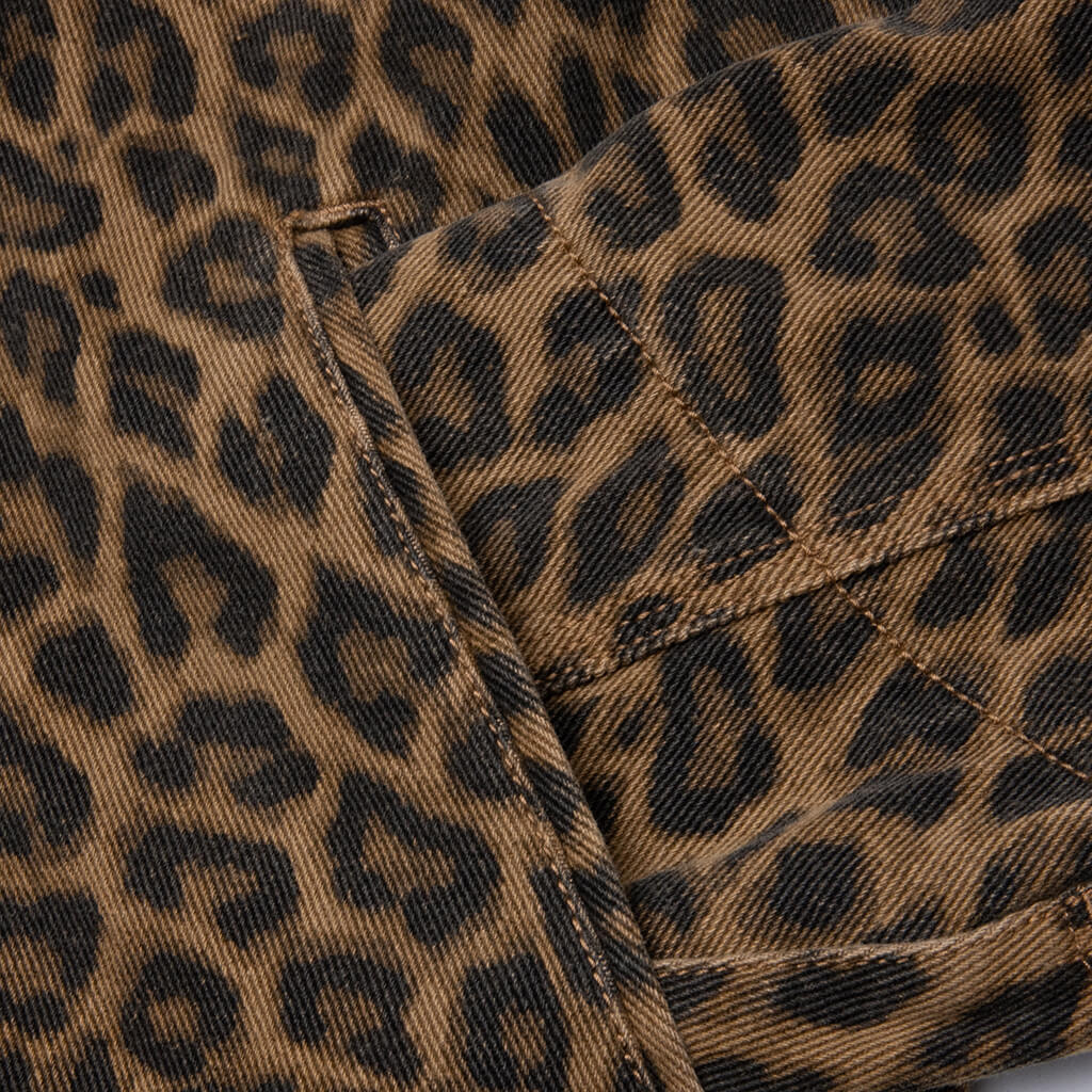 Smiley LA Work Jacket - Leopard Print/Brown - Image 3