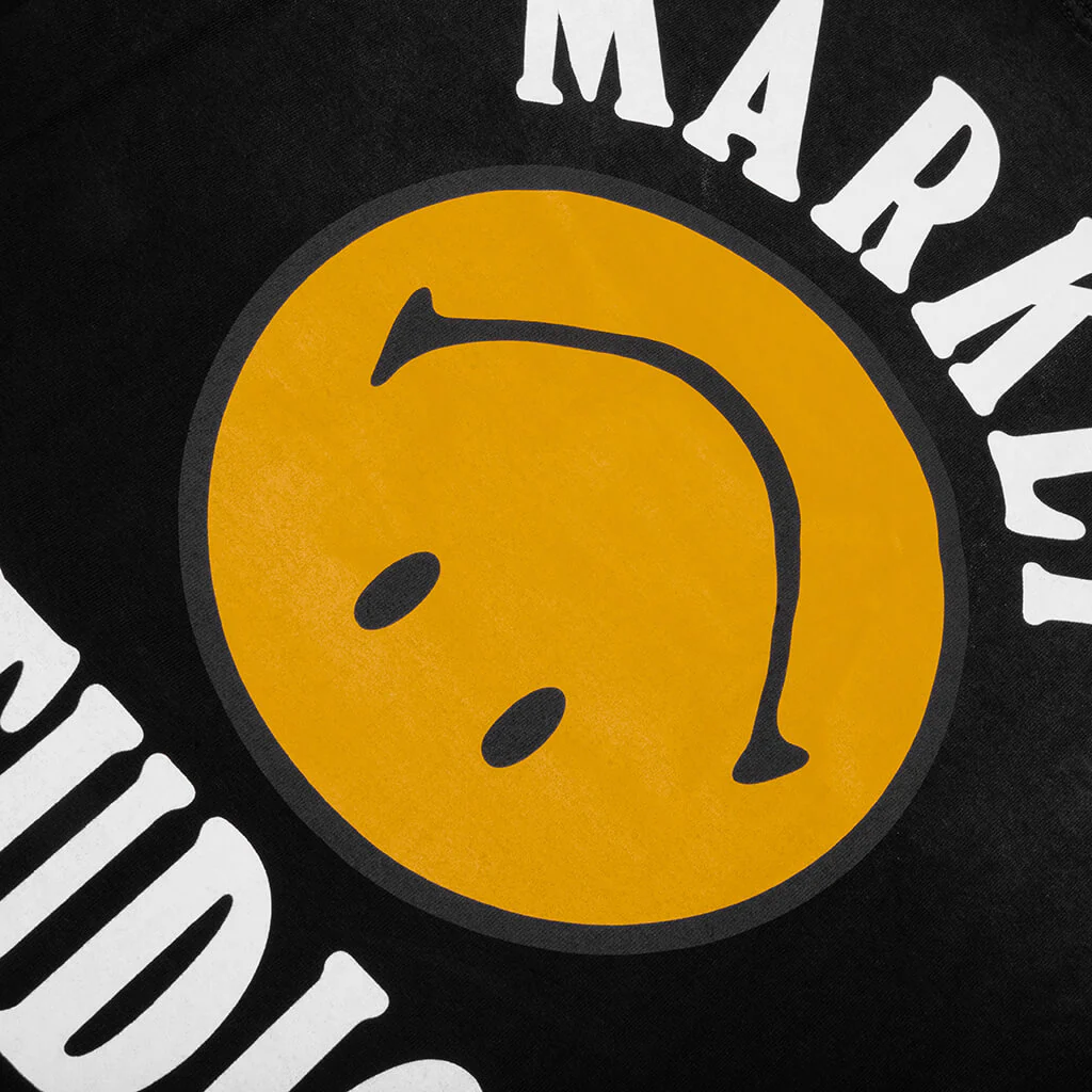 Smiley Upside Down Lockup T-Shirt - Jet Black - Image 4