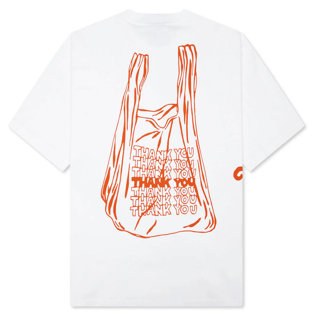 Thank You Plastic Bag T-Shirt - White - Image 2