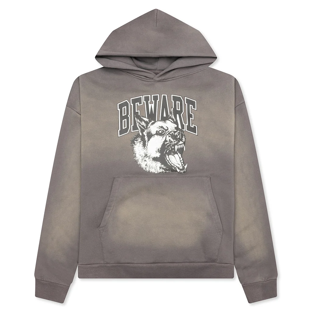 Tonal Beware Hoodie - Cement