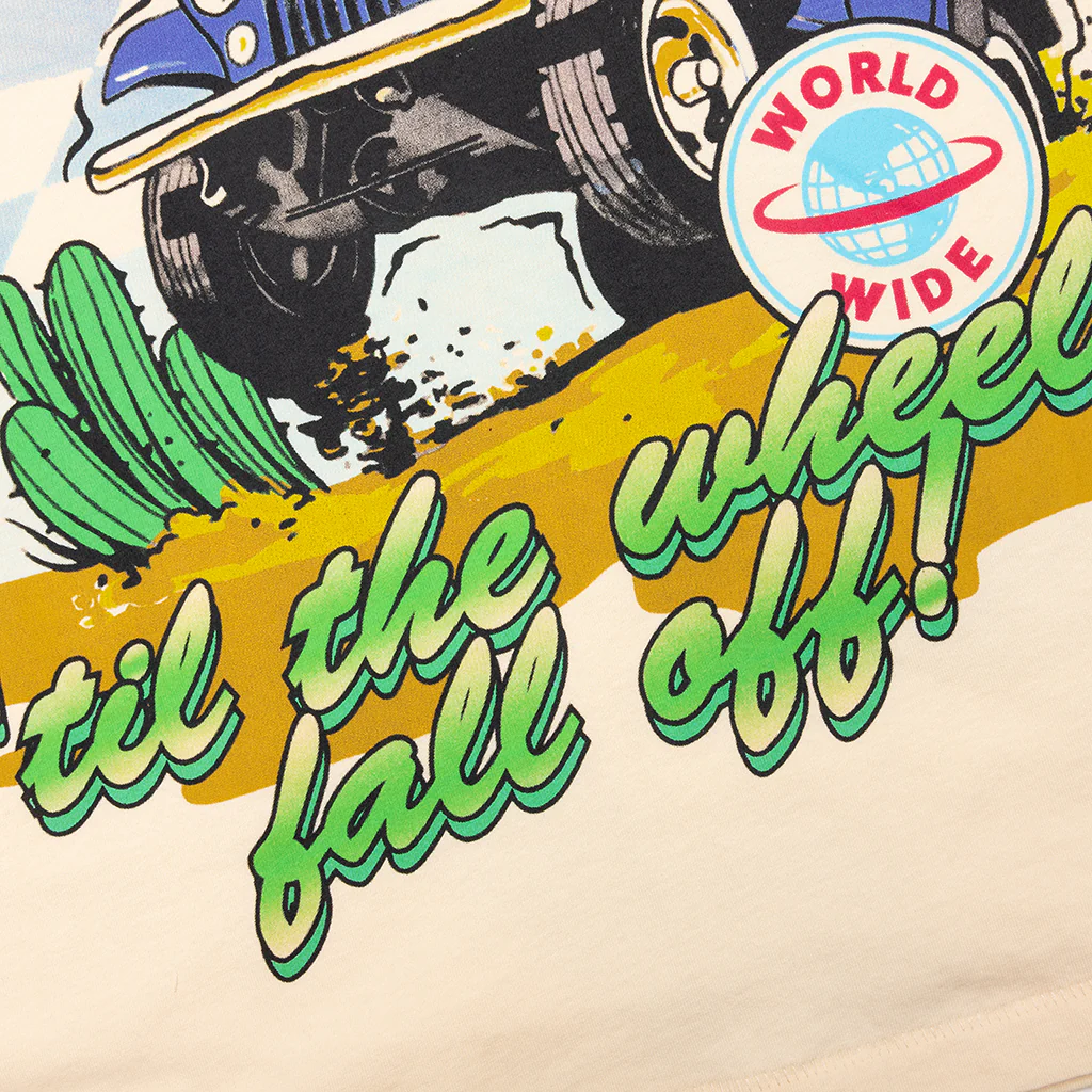 Wheels Off T-Shirt - Butter Cream - Image 4