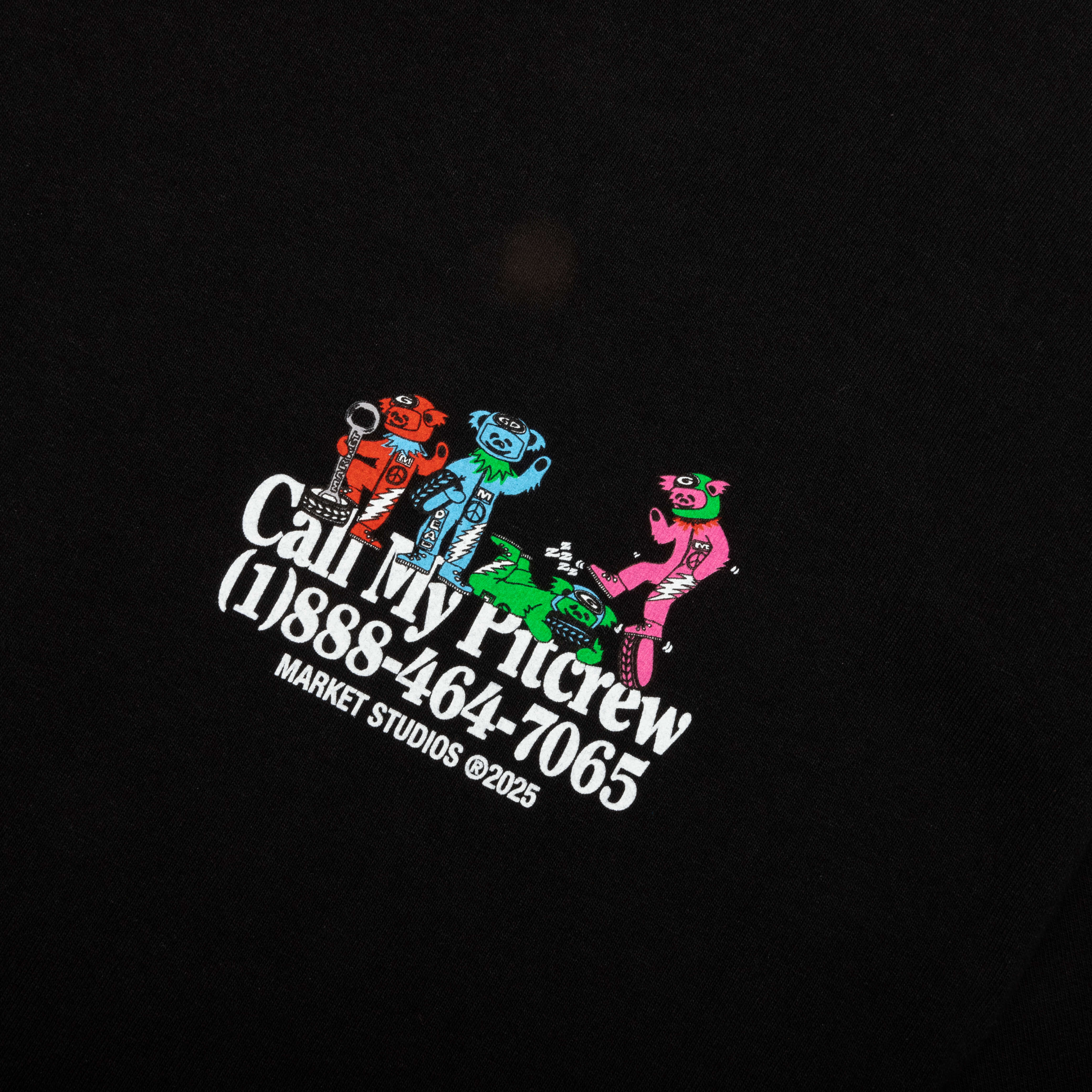 Market x Grateful Dead Call My Pitcrew T-Shirt - Black - Image 3
