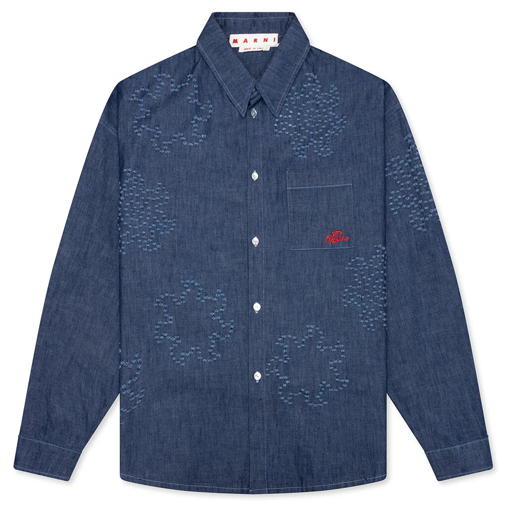 Chambray Oversized Shirt - Orion Blue