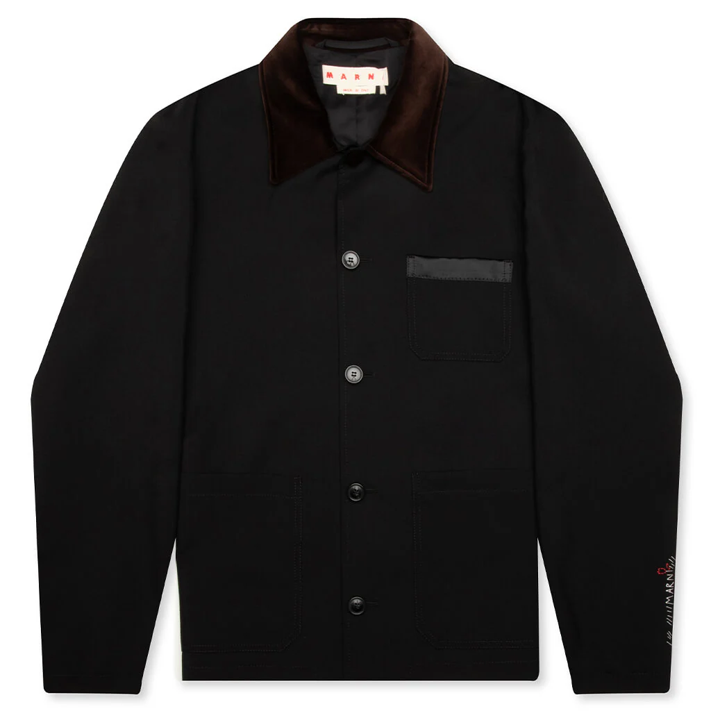 Tropical Wool Jacket - Black
