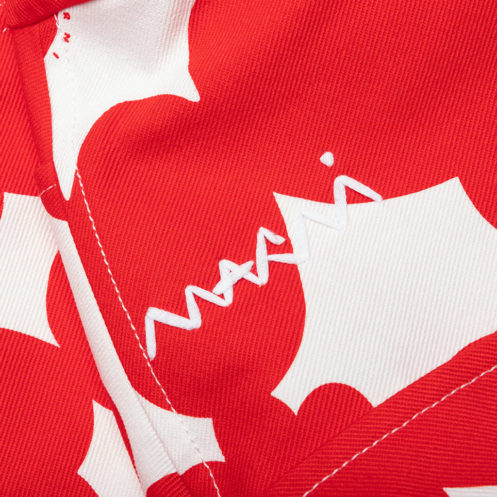 Red and White Dillies Print Jacket - Crimson - Image 4
