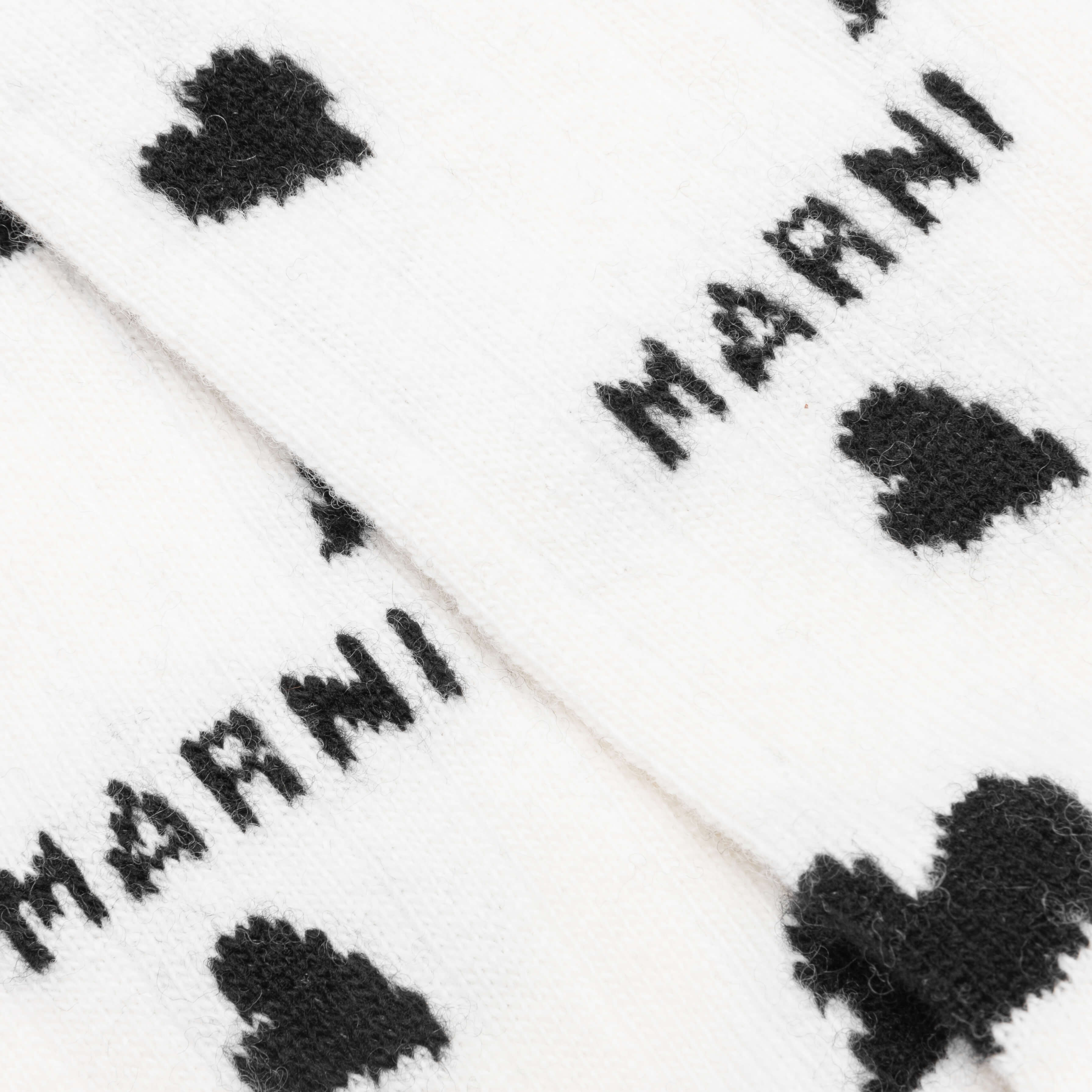 Heart Motif Wool Socks - Talc - Image 2