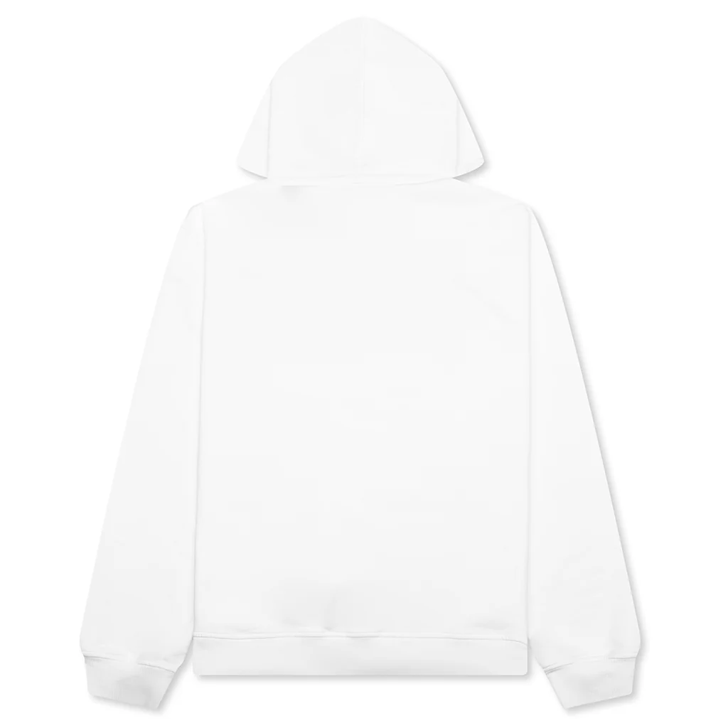 Painted On Collage Red Logo Hoodie - Lily White - Image 2