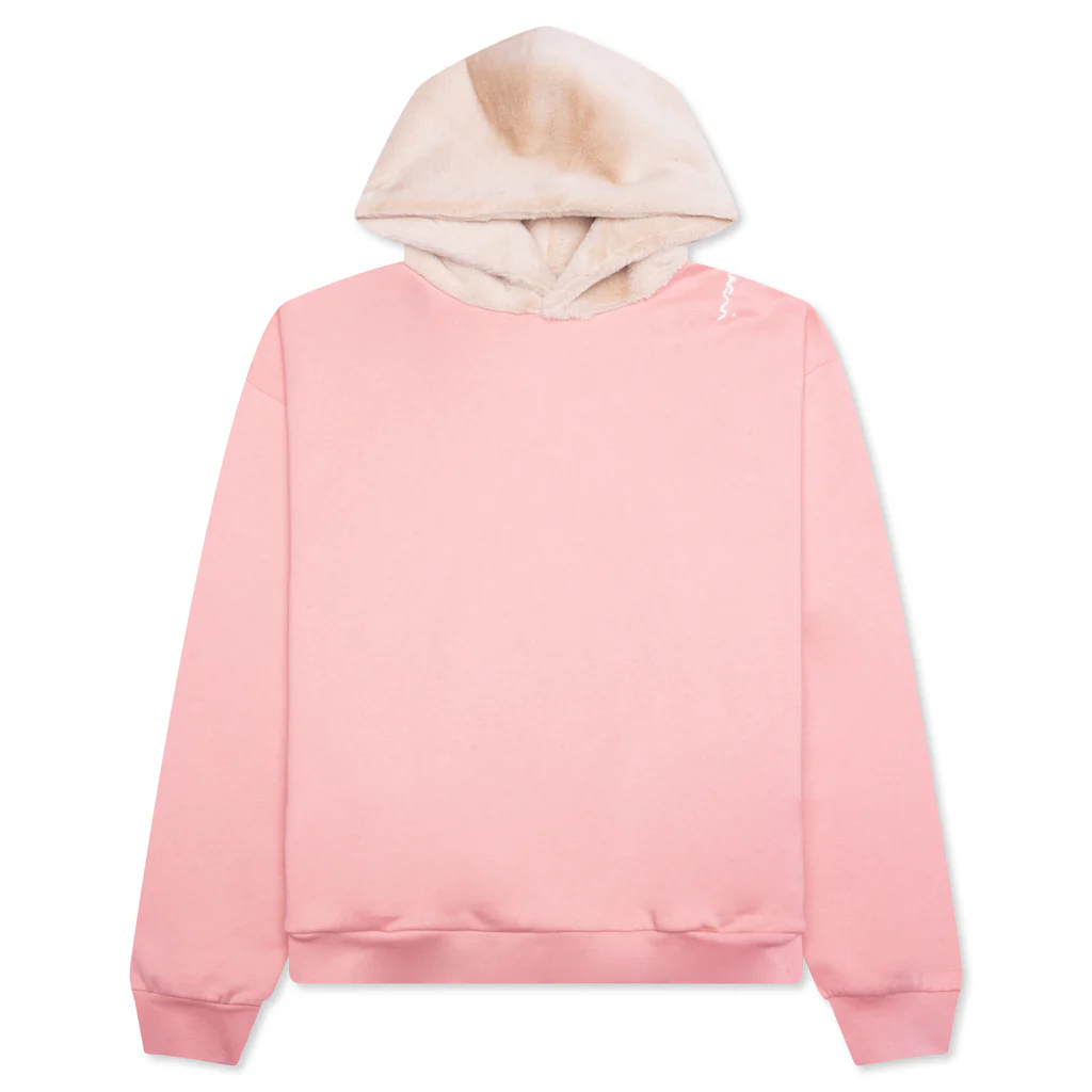 Faux-Fur Hood Sweatshirt UTC269 - Antique Rose