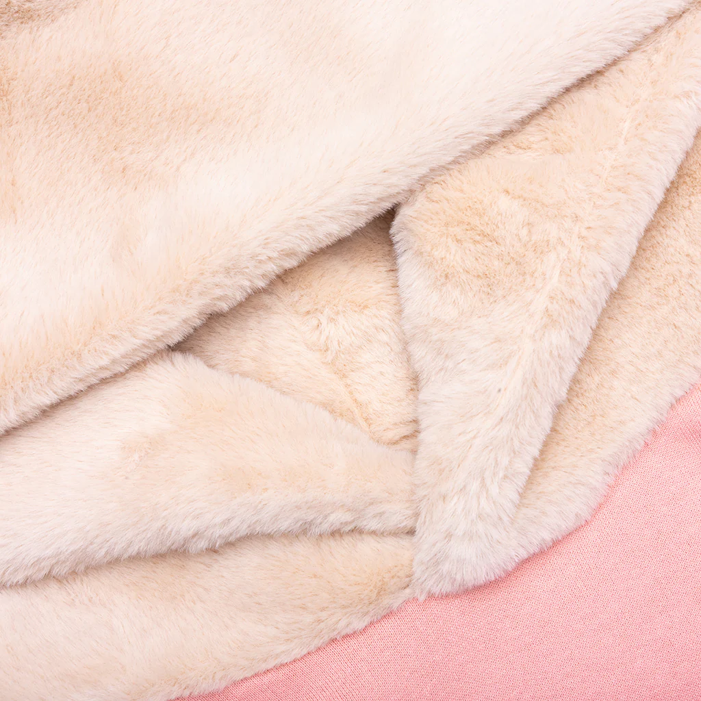 Faux-Fur Hood Sweatshirt UTC269 - Antique Rose - Image 5
