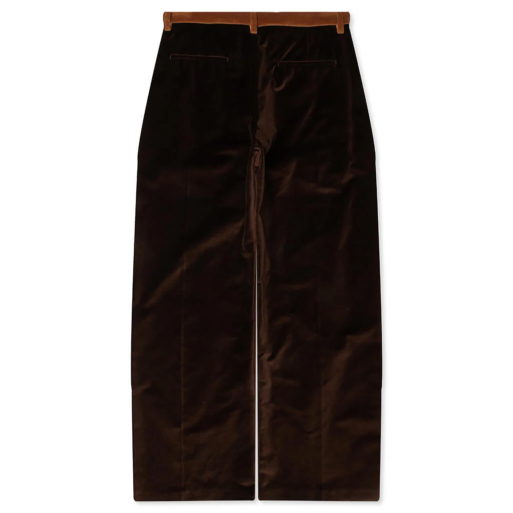 Cotton Velvet Trousers - Wenge - Image 2