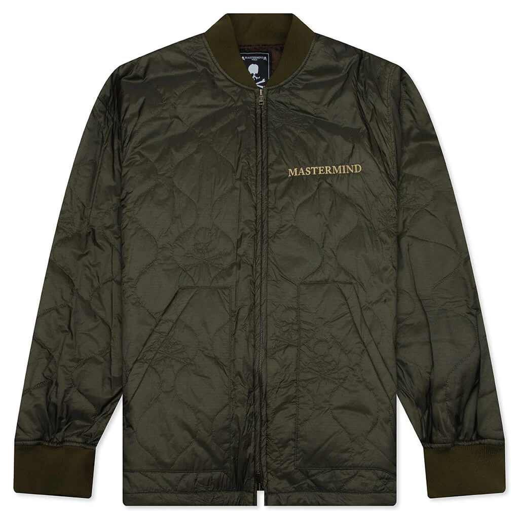Quilted Nylon Jacket - Olive