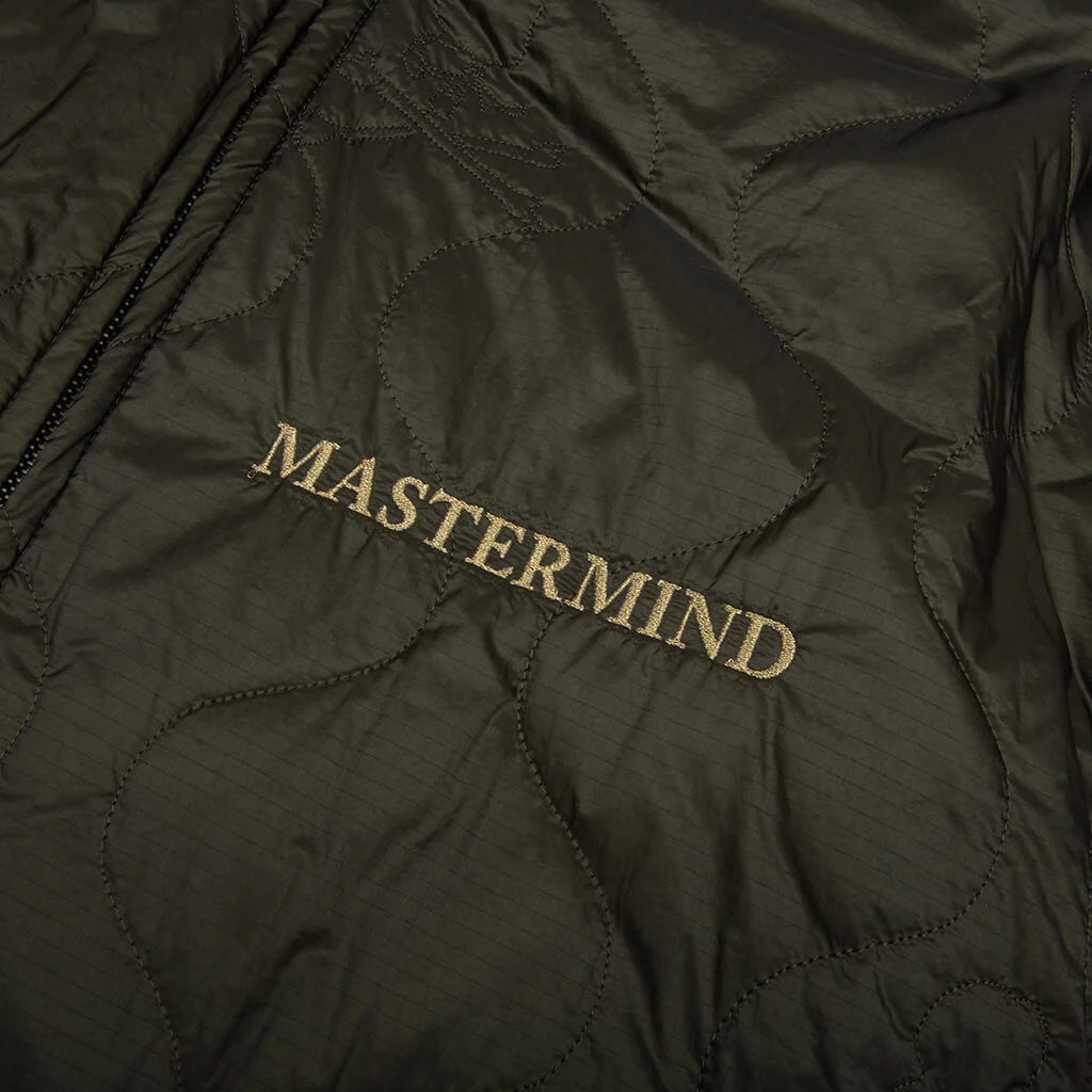 Quilted Nylon Jacket - Olive - Image 3