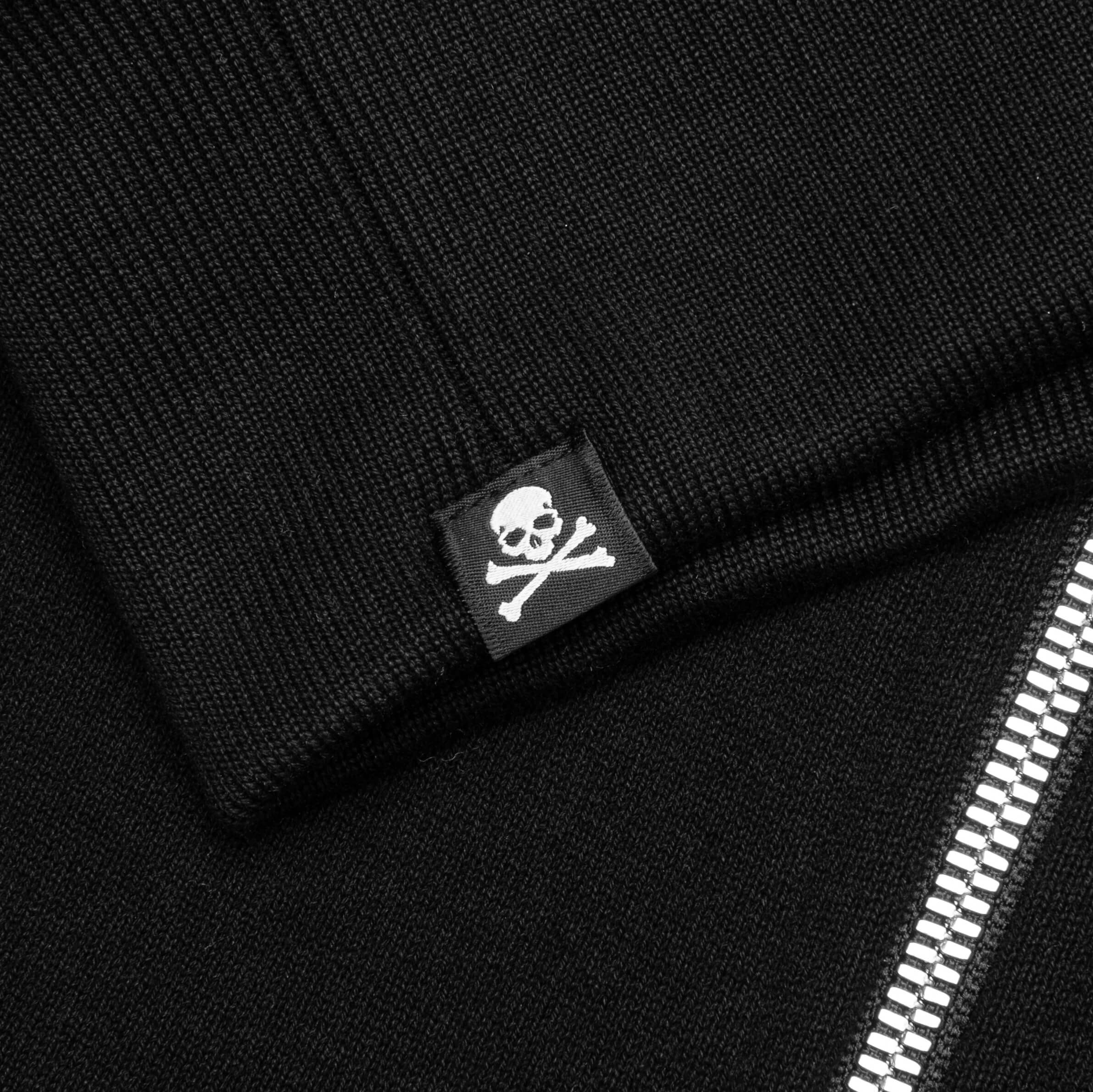 Glass Beaded Full Zip Hoodie - Black - Image 4