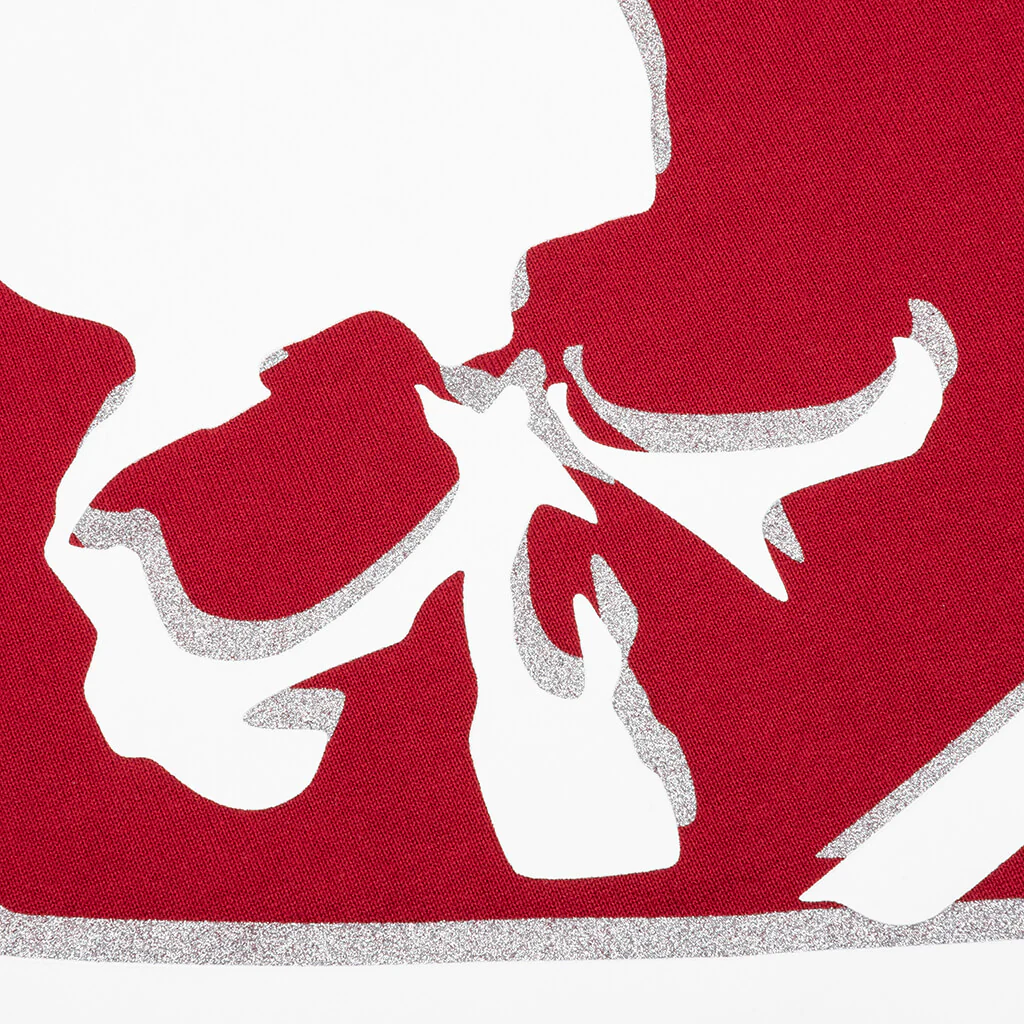Logo and Skull Hoodie - Red - Image 5