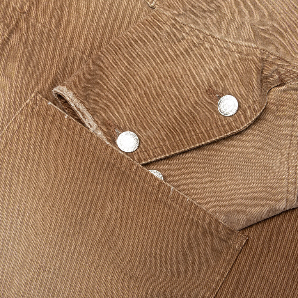 Utility Denim Jacket - Dark Brown - Image 4