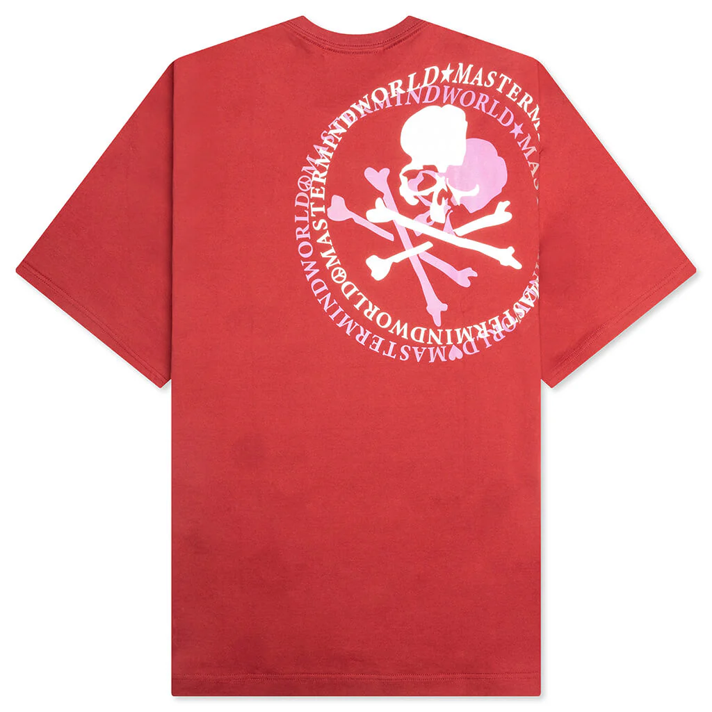 Aurola Knit T-Shirt - Burgundy - Image 2