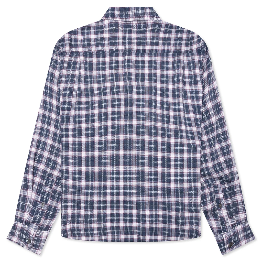 Matthew Plaid Shirt - Navy - Image 2