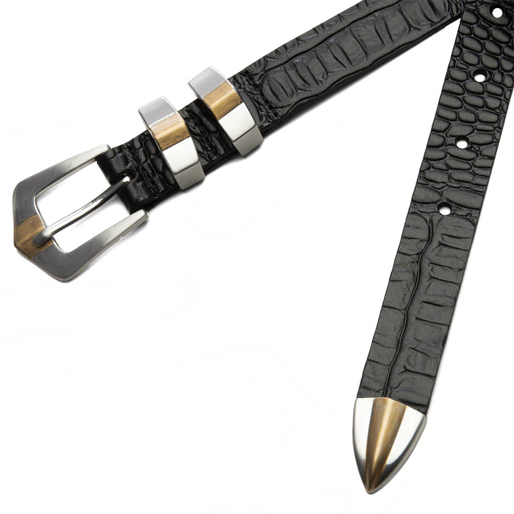 Butch Leather Belt - Black - Image 2
