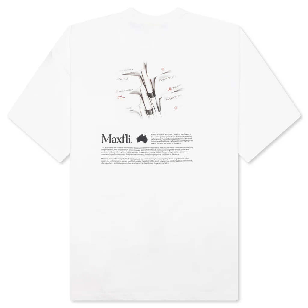 Metalwood x Maxfli Aussie Blade T-Shirt - White - Image 2
