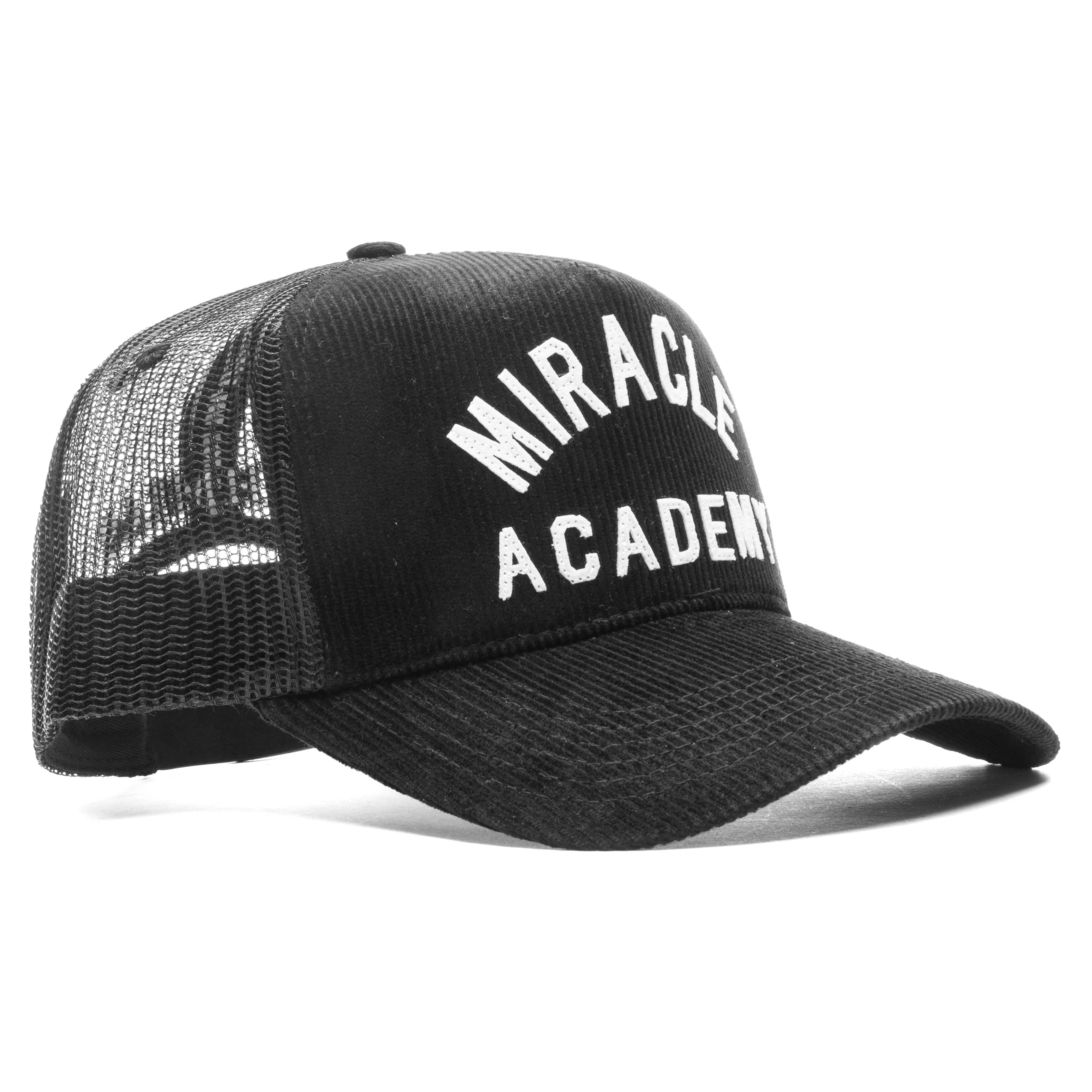Miracle Academy Corduroy Trucker Hat - Black - Image 3