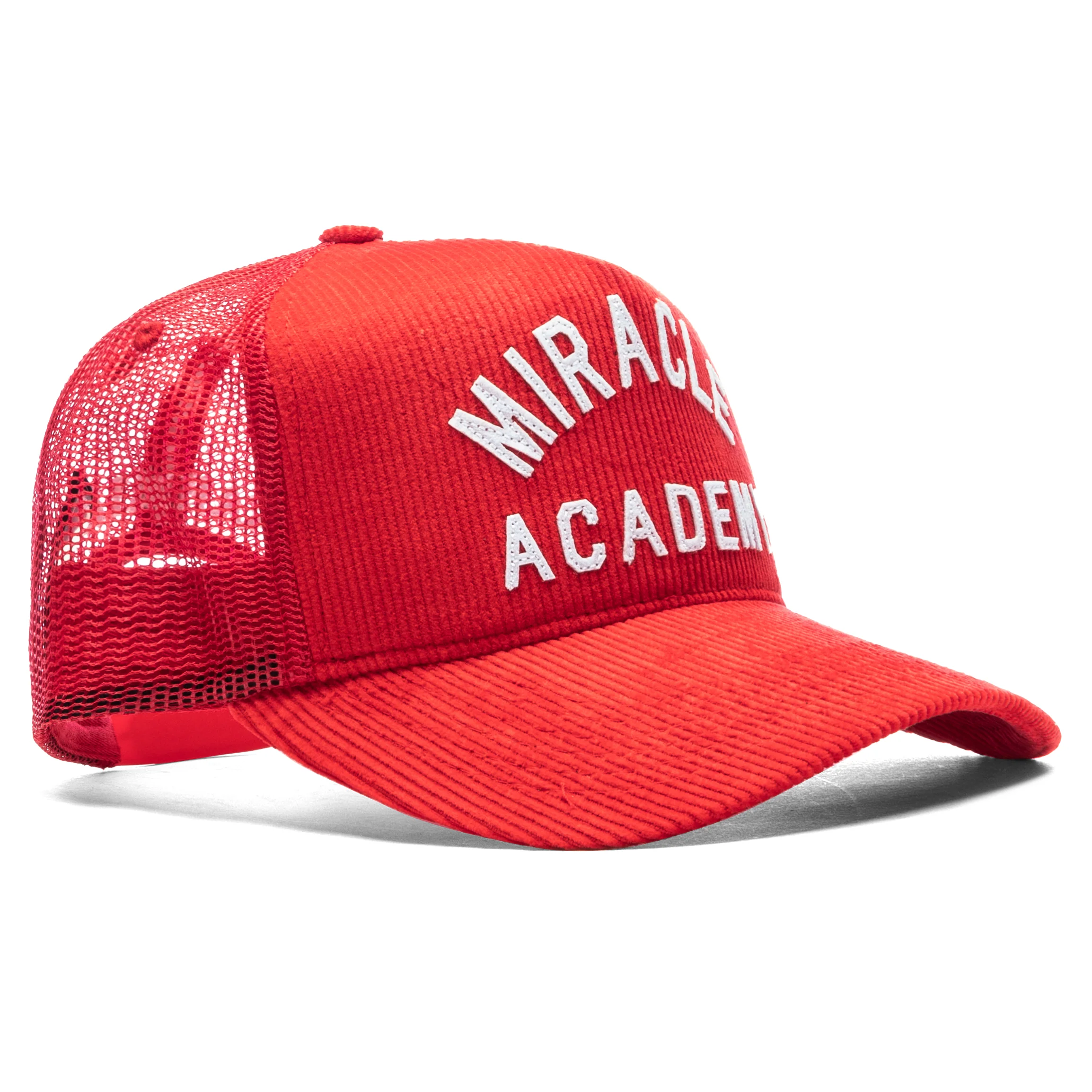 Miracle Academy Corduroy Trucker Hat - Cherry - Image 3