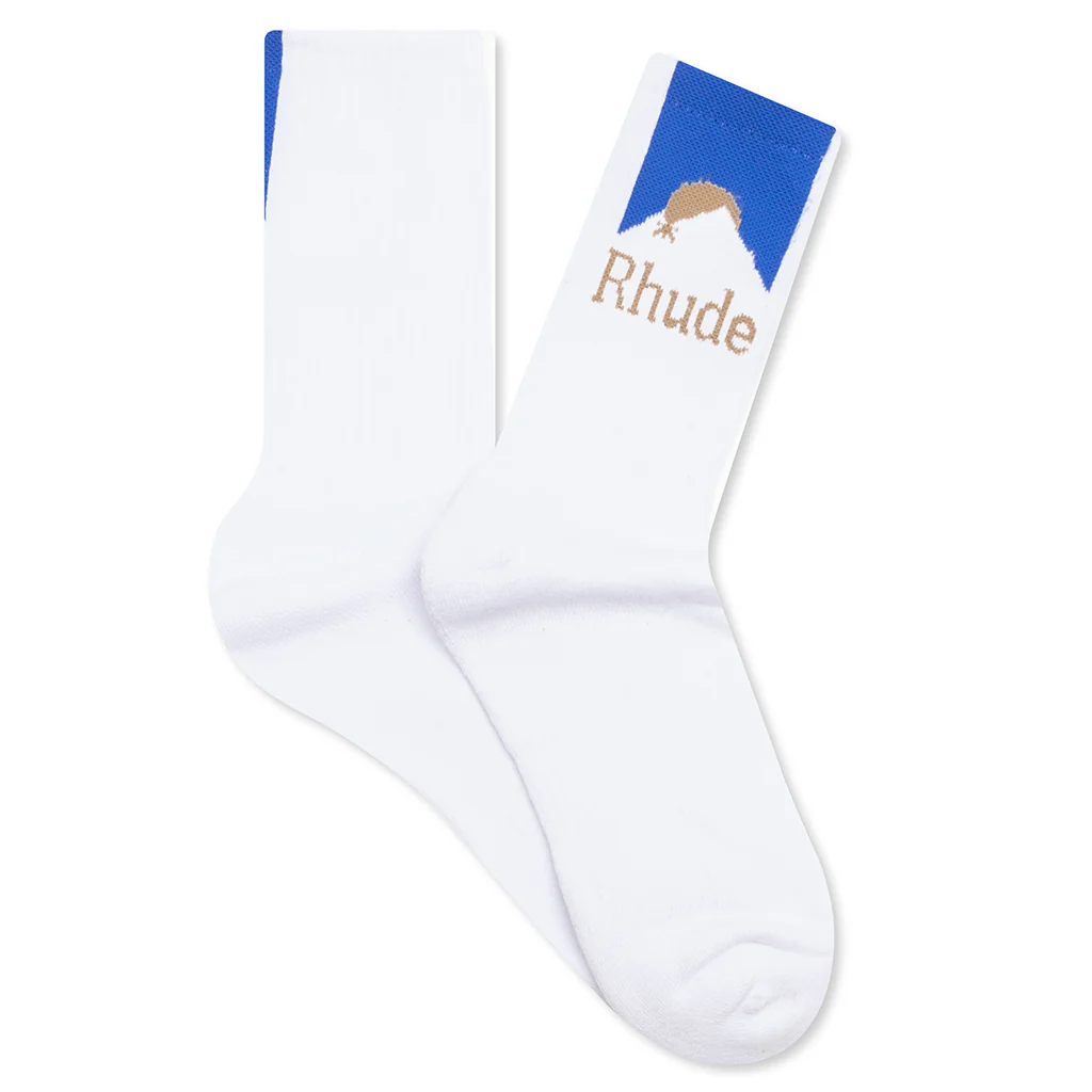 Moonlight Sock - White/Blue