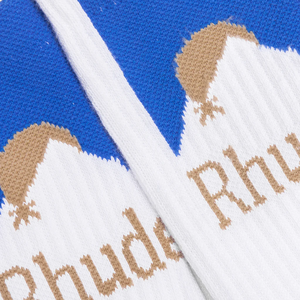 Moonlight Sock - White/Blue - Image 2