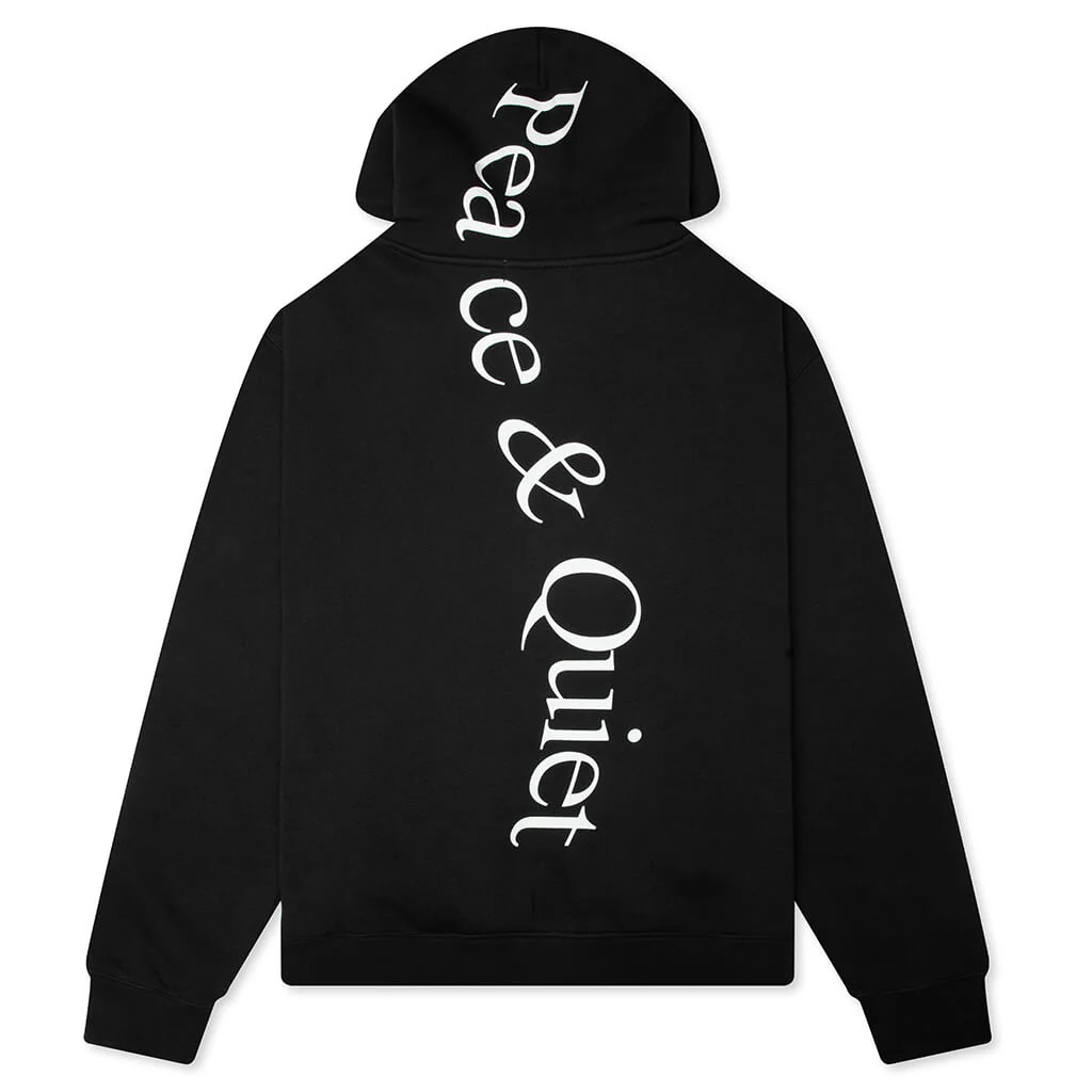 Wordmark Zip Up Hoodie - Black - Image 2