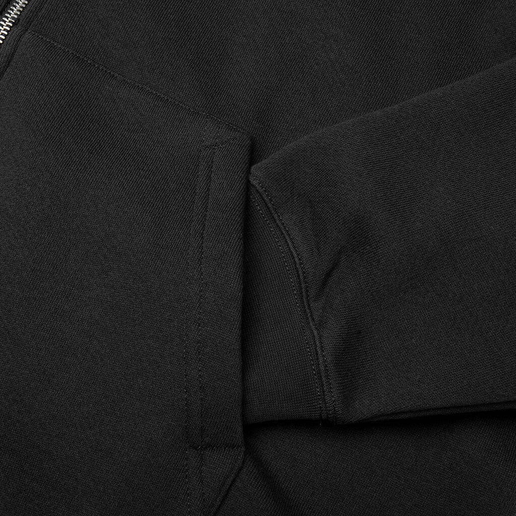 Wordmark Zip Up Hoodie - Black - Image 4