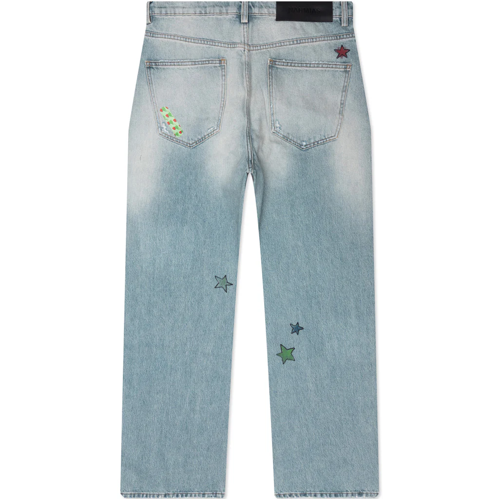 Bandaid Baggy Jeans - Light Washed - Image 2