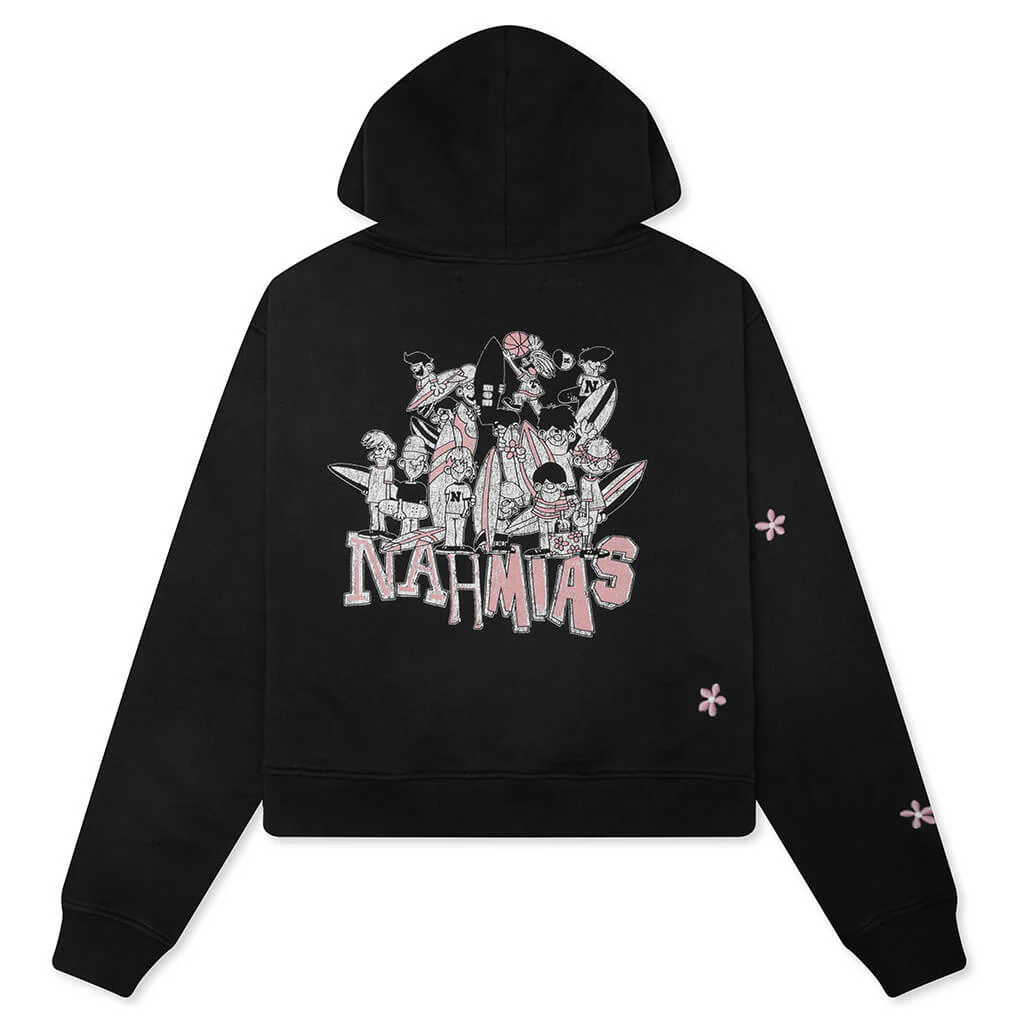 Flower Groms Zip-Up Hoodie - Aged Black - Image 2