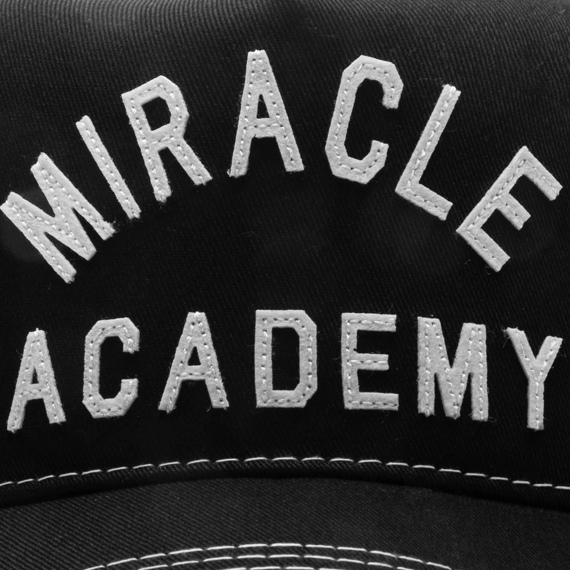 Miracle Academy Contrast Trucker Hat - Black/White - Image 2