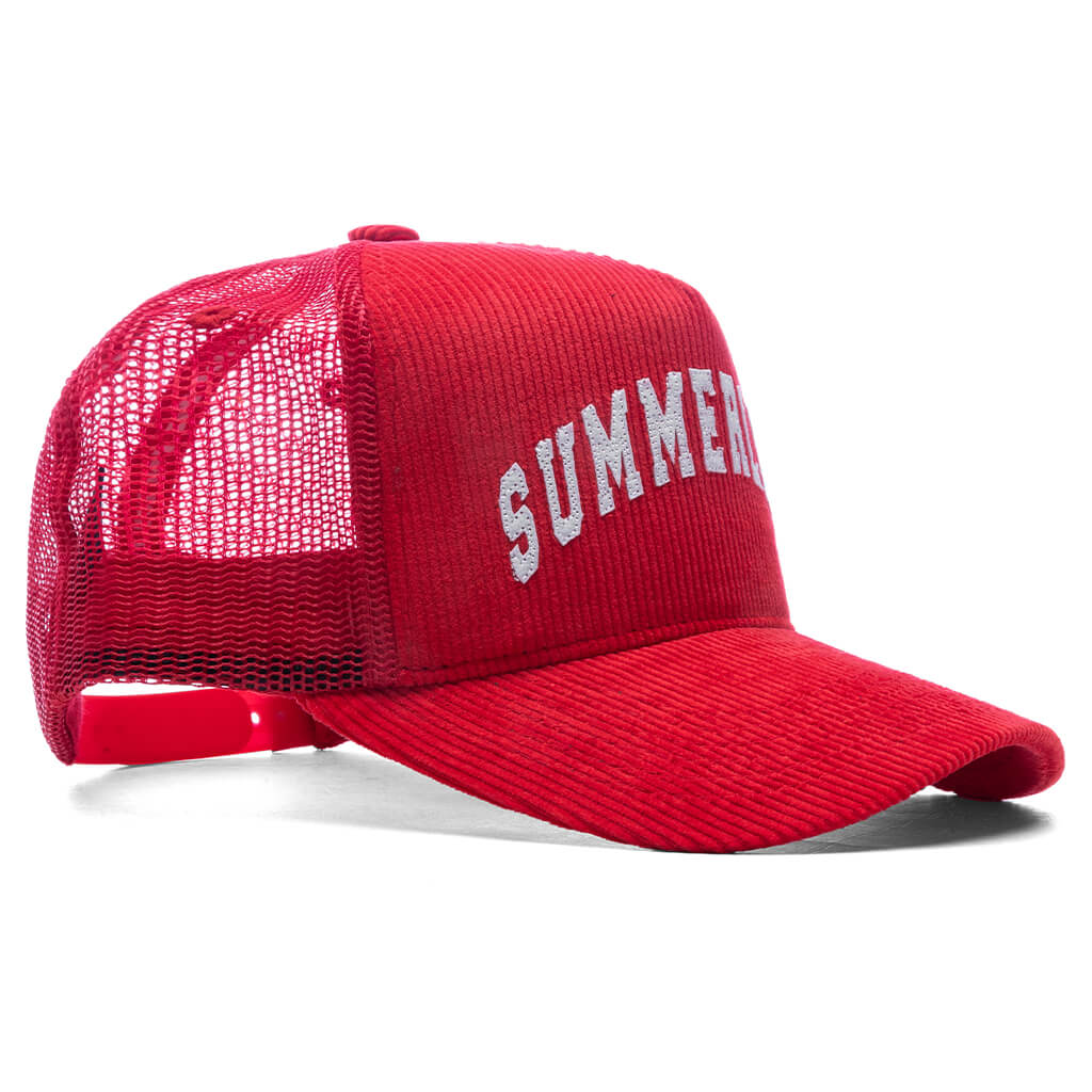 Summerland Corduroy Trucker Hat - Cherry - Image 3