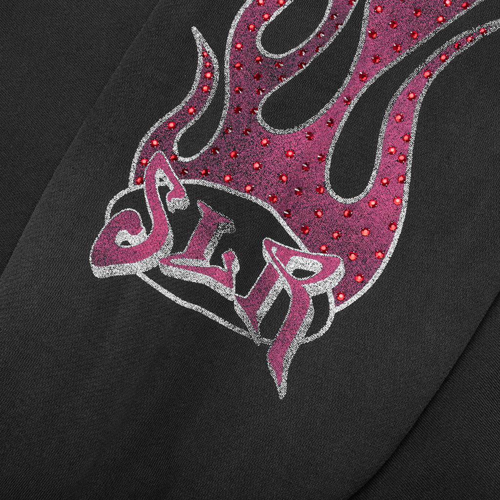 Summerland Racing Crystal Hoodie - Aged Black - Image 5