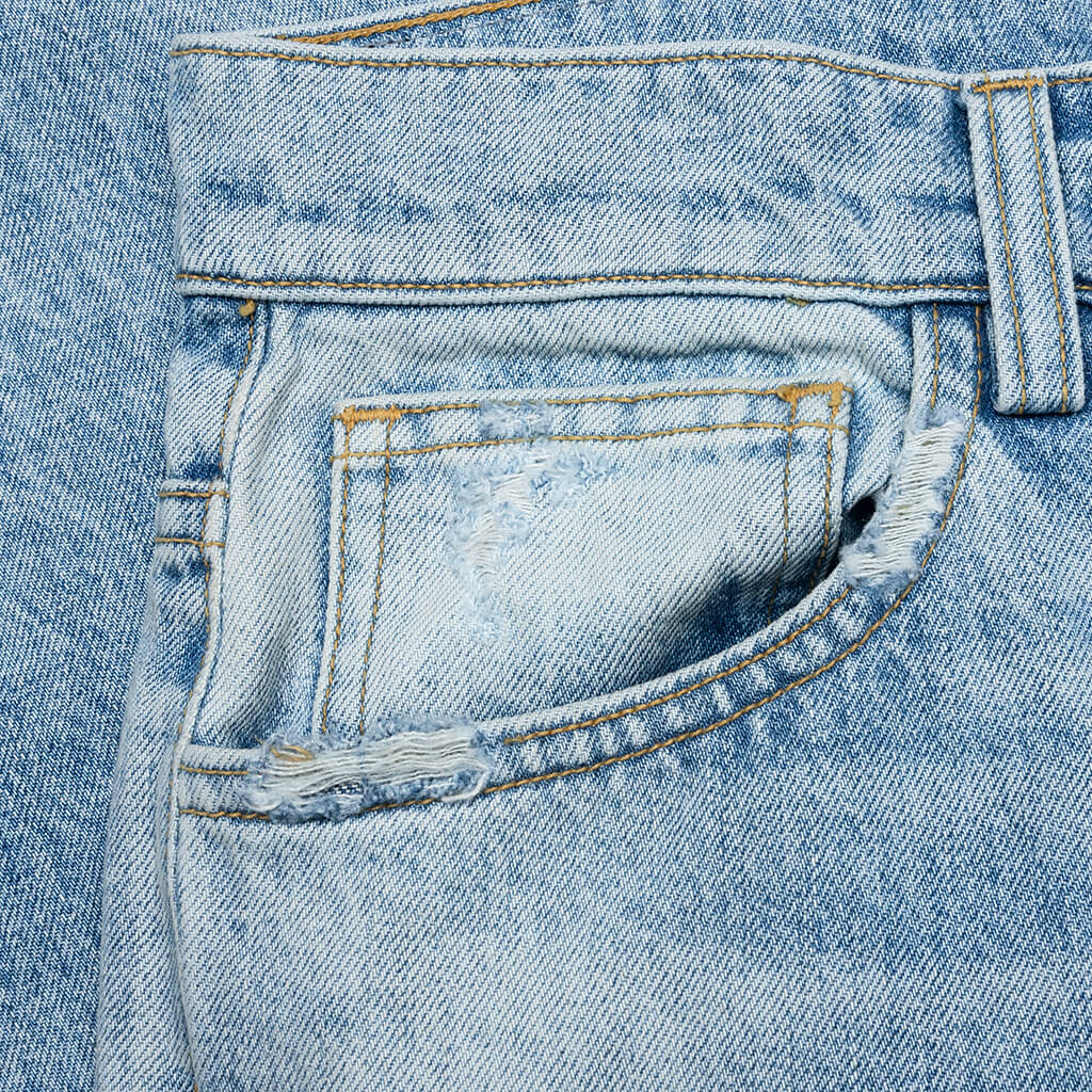 Tinted Wide Straight Jeans - Light - Image 3