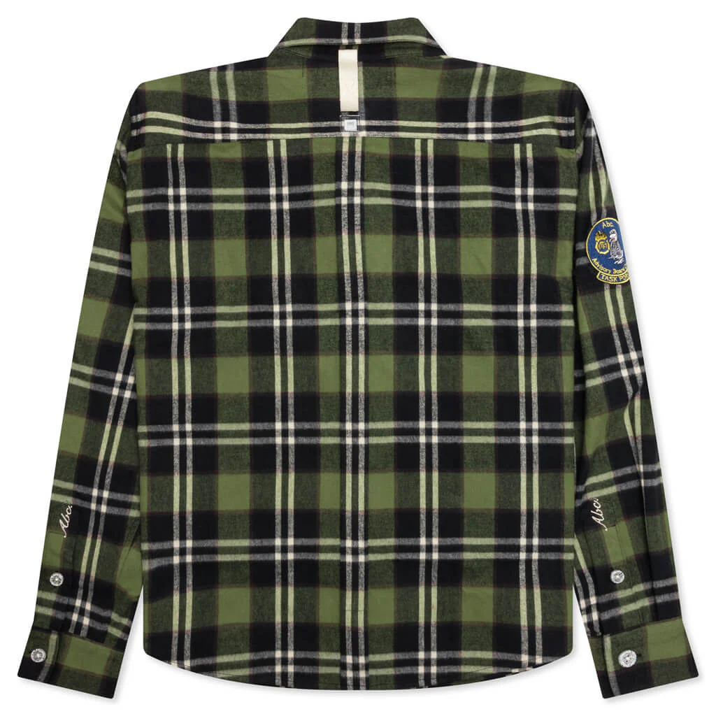NARC Flannel Shirt - Green - Image 2